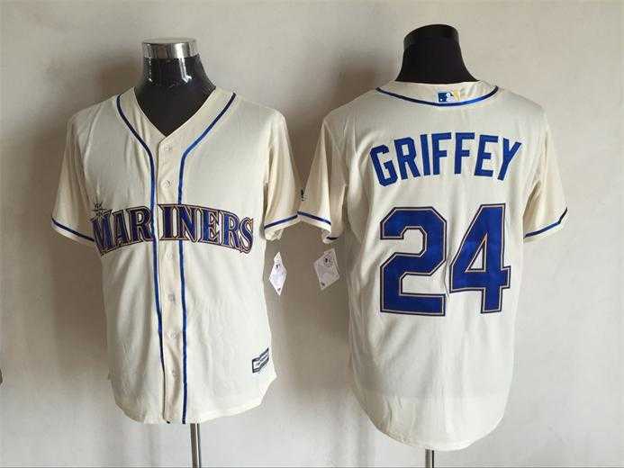 Seattle Mariners #24 Ken Griffey Cream New Cool Base Stitched Baseball Jersey,We sell and wholesale Seattle Mariners #24 Ken Griffey Cream New Cool Base Stitched Baseball Jersey on line form chian!